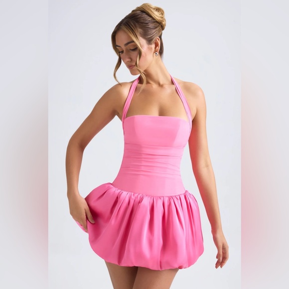 Pink Bubble Hem Corset Dress - Picture 1 of 4